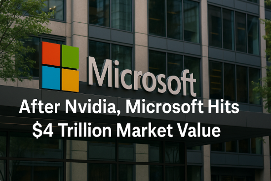 After Nvidia, Microsoft Hits $4 Trillion Market Value